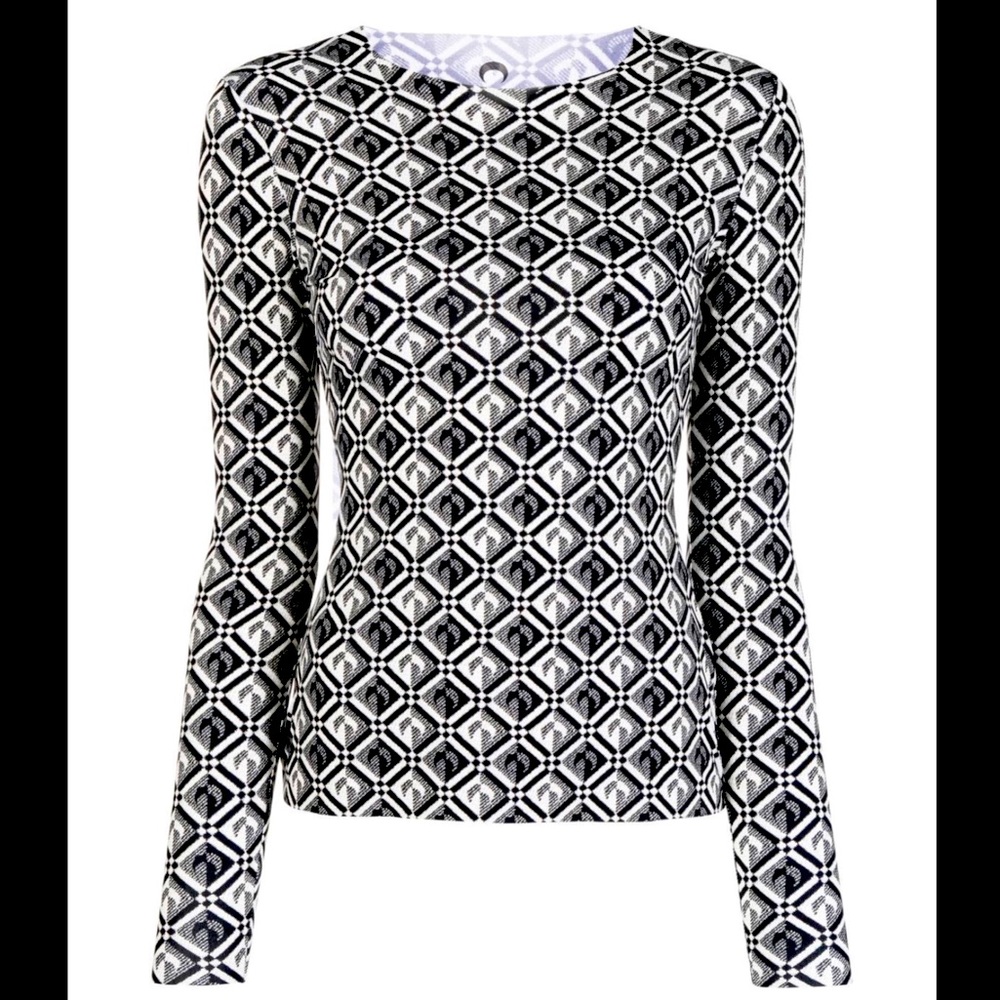 Marine Serre Moon Diamant Long-Sleeve Top